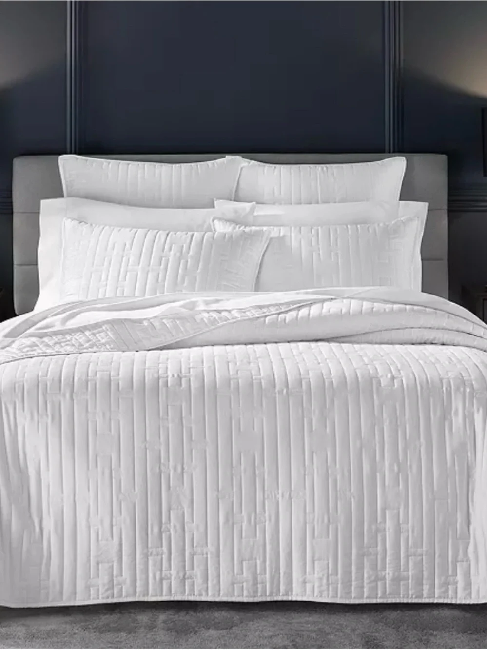 Hotel Collection Chain Links Coverlet Set, King 110x96 In
